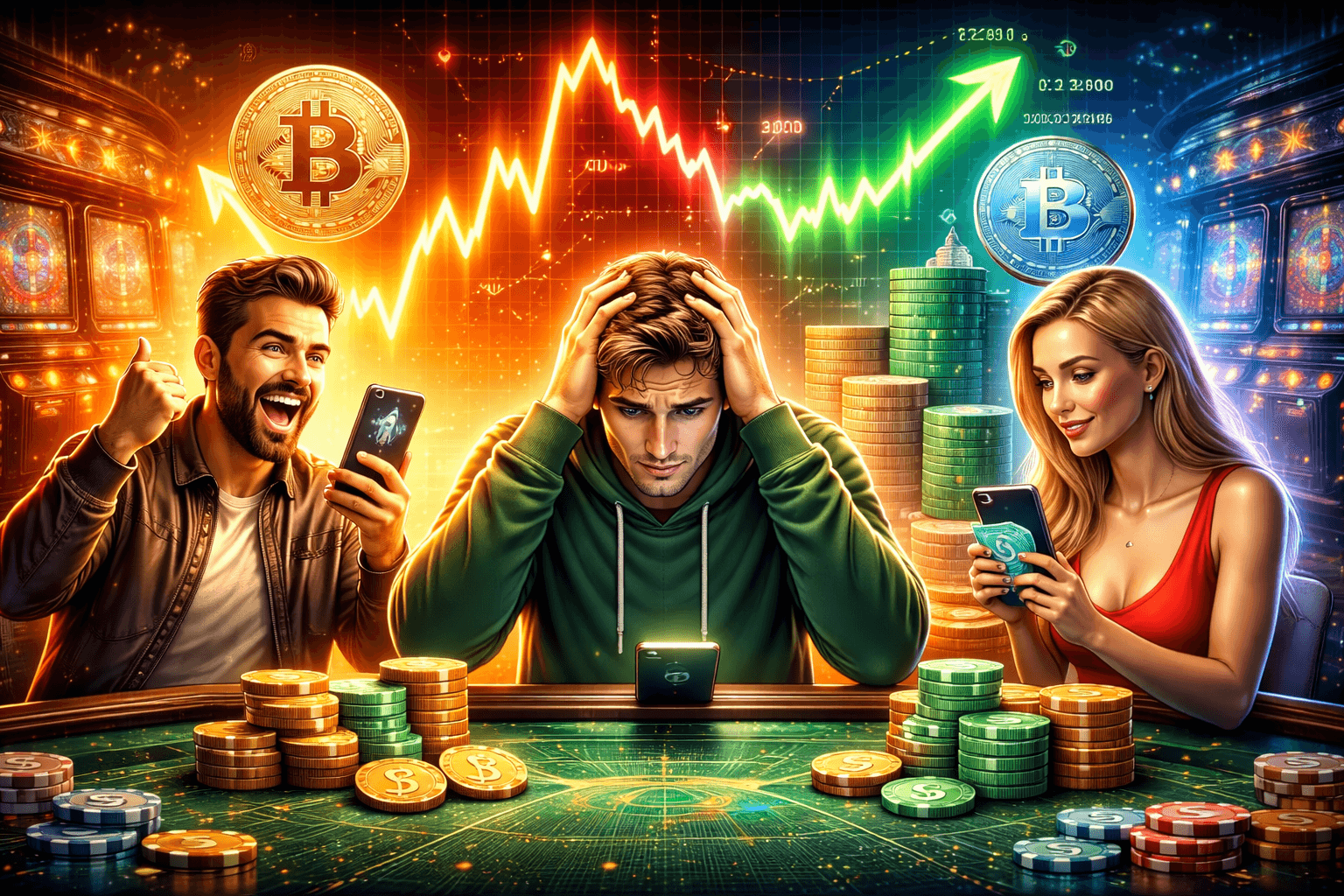 Bitcoin price volatility affecting crypto casino players and betting behavior